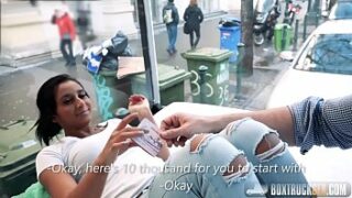 Hot Ria Rodrigez gives an intense deep throat to a stranger