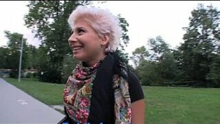 PublicAgent Blonde lezzie takes man meat for currency