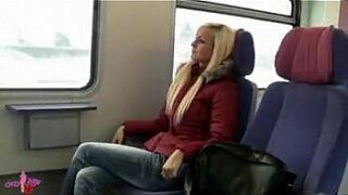 hot female in train toilette