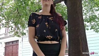 GERMAN SCOUT – RED HAIR BIG NATURALLY TITS FEMALE TALK TO SEX AT FAKE MODEL JOB