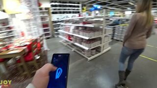 Remote managed massager while shopping