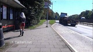 Bashful teenie blonde exhibitionist Lissas public flashing and outdoor nude honeys mast