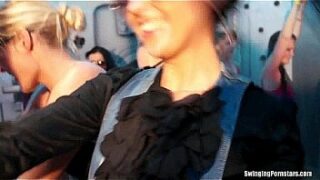 Party girls have fun in club