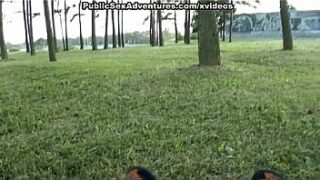 Public nudity and risky outdoor fuck