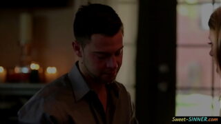 Newly engaged couple enjoy celebratory fuck