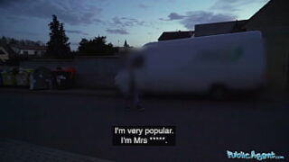 Public Agent She bends over a toilet in a public rest room and gets fucked from behind