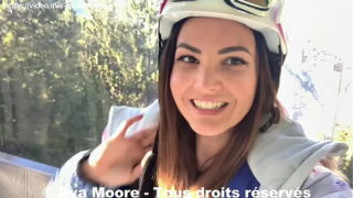 Ava Moore – Salope française s’exhibe, se gode et jouit sur les pistes de ski