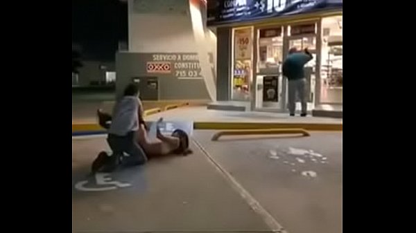 Bitch in Mexico sucking dick infront of gas station