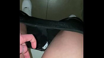 he goes after me to the bathroom of a pub, pisses on me, fucks me and jism in my twat.