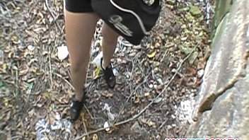 Fuckfest with adorable stranger behind the abandonded mansion