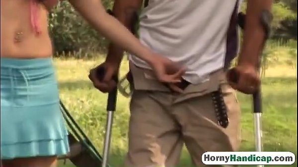 Sexy beauty determines to please handicaped man with a good fuck-2