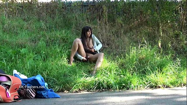 Black flasher Candy Canes outdoor getting off and public nakedness of black teenager t