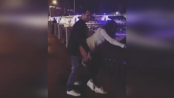 Fuck a youthful Russian dame on the embankment in Moscow