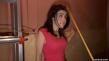 G/g domina Princess Donna Dolore brings hot petite black-haired mega-slut Tegan Tate in public pool pub and there Ramon Nomar assfuck fucks her with big salami in front of crowd