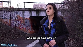 Public Agent Black haired Sweetheart Klaudia screwed by stranger in motel