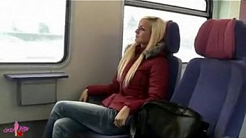 hot female in train toilette