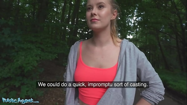 Public Agent Casey the Runner in Cock-squeezing Stretch pants Fucked