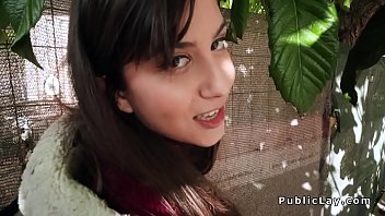 Romanian honey gets giant dick in the bootie in public