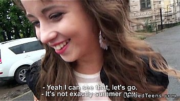 Unexperienced teenage providing feet wank in the van before ass fucking fuckfest