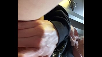 Finger-banged my taut slit to orgasm covert in a mall