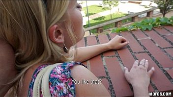 Blonde Czech exhibitionist bounces her flawless donk on a big-dick