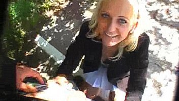 Czech Blondie in Public Invasion Sucking and Fucking 2
