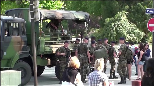 Eiffel Tower in Parice France is where this public fuck-a-thon threesome took place