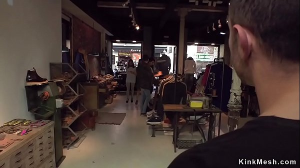 Euro stunner anal invasion group-fucked in boutique