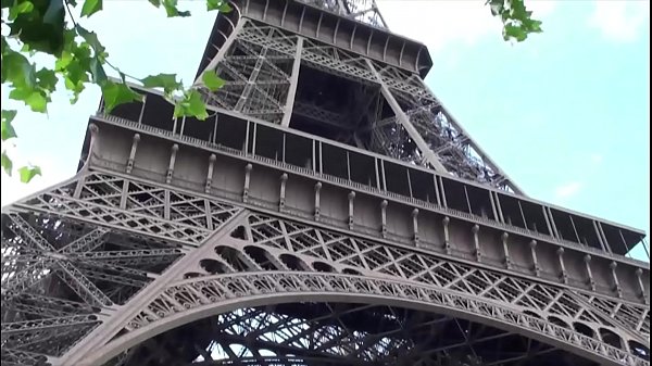 Extreme hookup by the Eiffel Tower in Paris France with a pretty doll and 2 guys