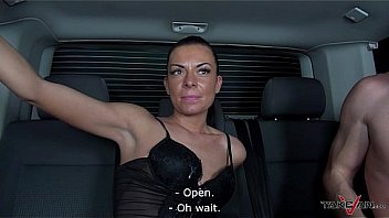 Hot russian mega-bitch rail big wood hard while drive to nowhere