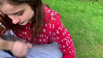 Lesbo Friend fellates my trouser snake at a park
