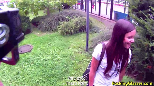 Fucking Glasses – Fucked for cash near the bus stop Amanda