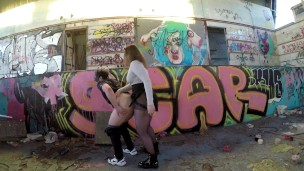 I dominate my husband in an abandoned pool