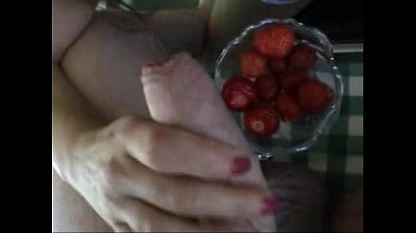 cum on food – strawberries