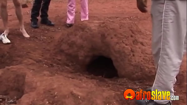 Perv African in a hole to see fucking