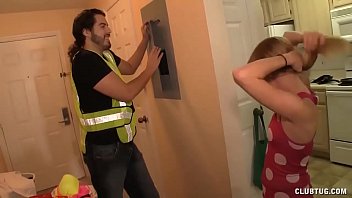 Electrician Fixes The Horny Teen Big Time