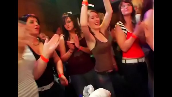 Hard core gangbang in night club