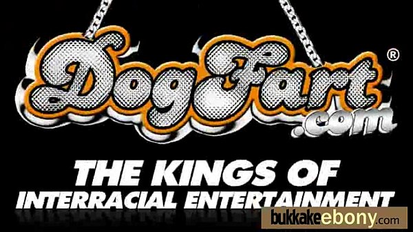 Ebony takes a facial in a club bukkake party 20