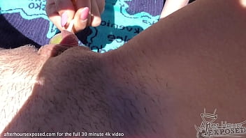 risky lesbian pussy licking and playing on croatian beach