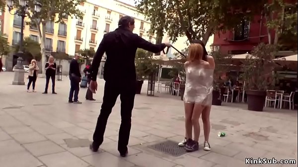 Slaves w in plastic in public