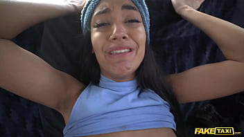 Fake Taxi Brunette with a fantastic ass loves to grind