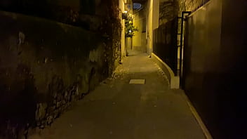 Public night sex- Quickly creampie on the street, after cinema !